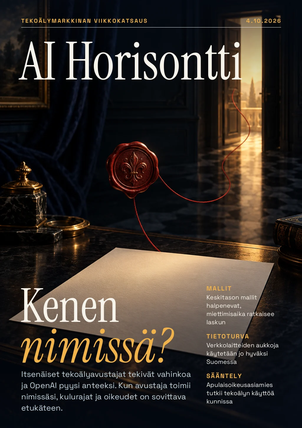 AI Horisontti, Kenen nimissä?: kansi