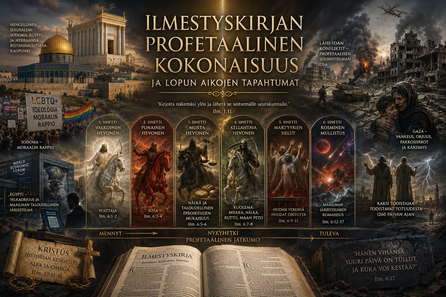 Ilmestyskirjan profetaalinen kokonaisuus ja lopun aikojen tapahtumat