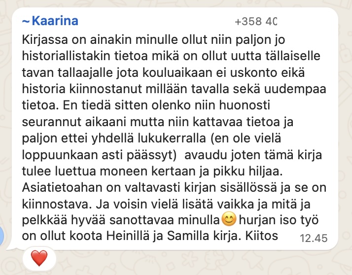Lukijapalaute - Esa