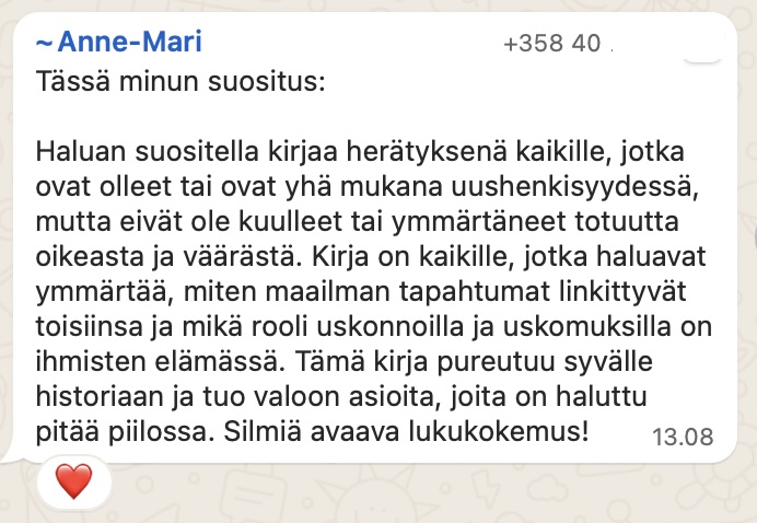 Lukijapalaute - Anne-Mari