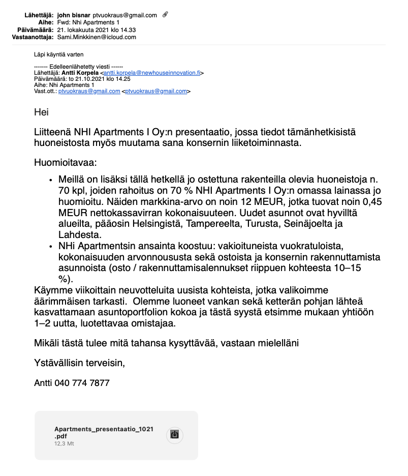 Sähköposti ptvuokraus@gmail.com osoitteesta