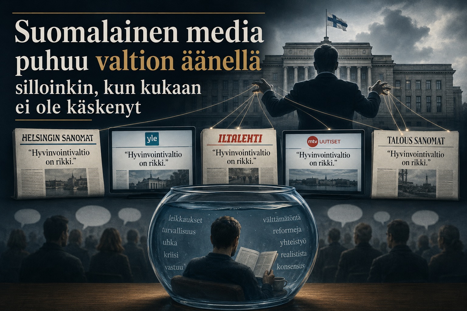 Suomalainen media puhuu valtion äänellä silloinkin, kun kukaan ei ole käskenyt