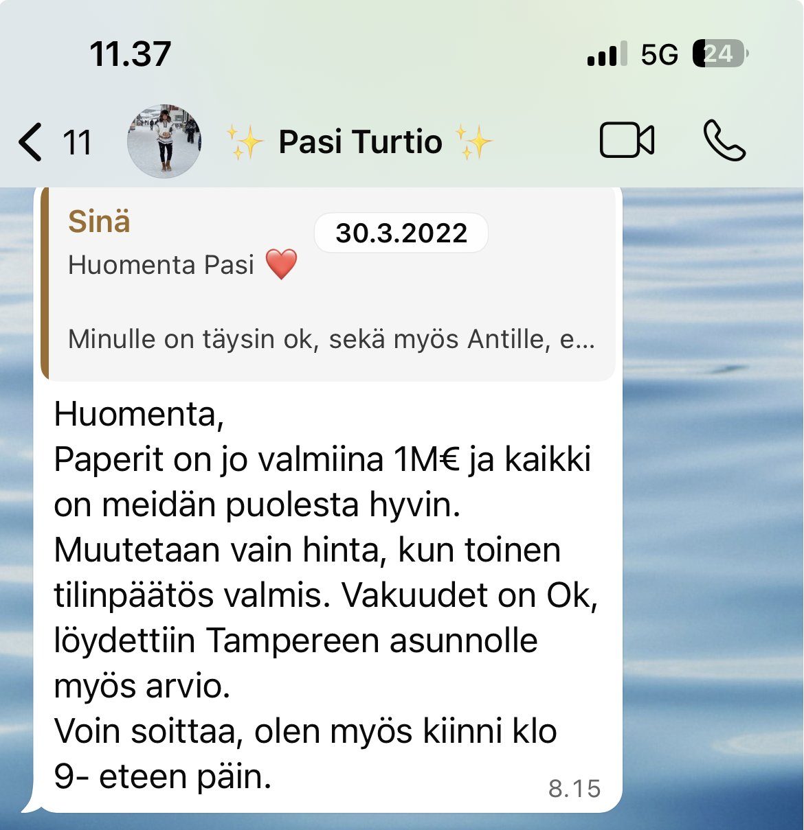 Pasin vastaus vakuusvajeeseen - vakuudet ok