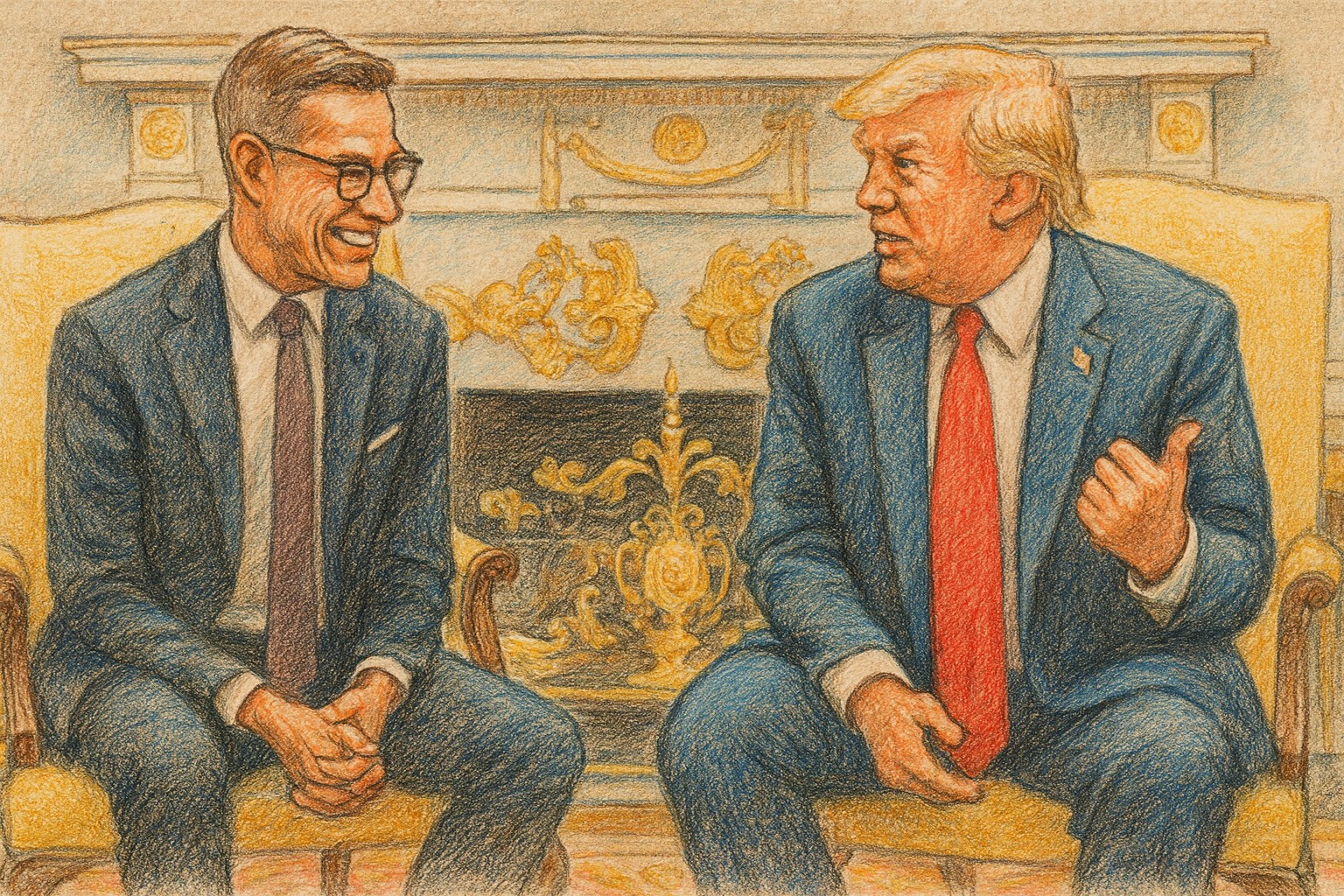 Alexander Stubb ja Donald Trump Valkoisessa talossa