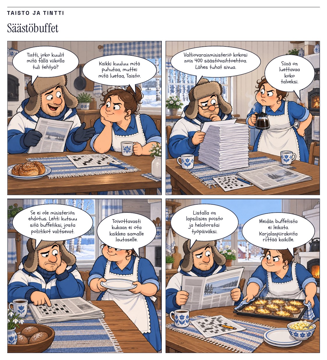 Taisto ja Tintti, Säästöbuffet: kansi